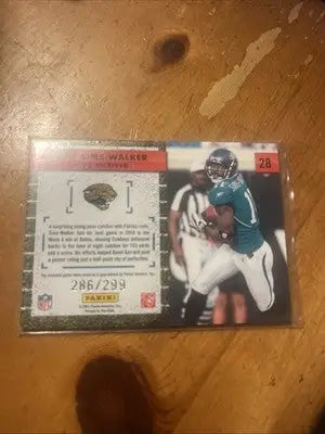 Football trading card from Donruss Elite featuring Mike Sims-Walker and Down and Distance Jerseys