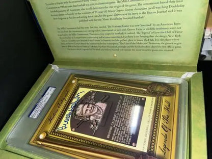 Framed baseball card of Brooks Robinson from 2011 Legends of the Hall Historic Autograph