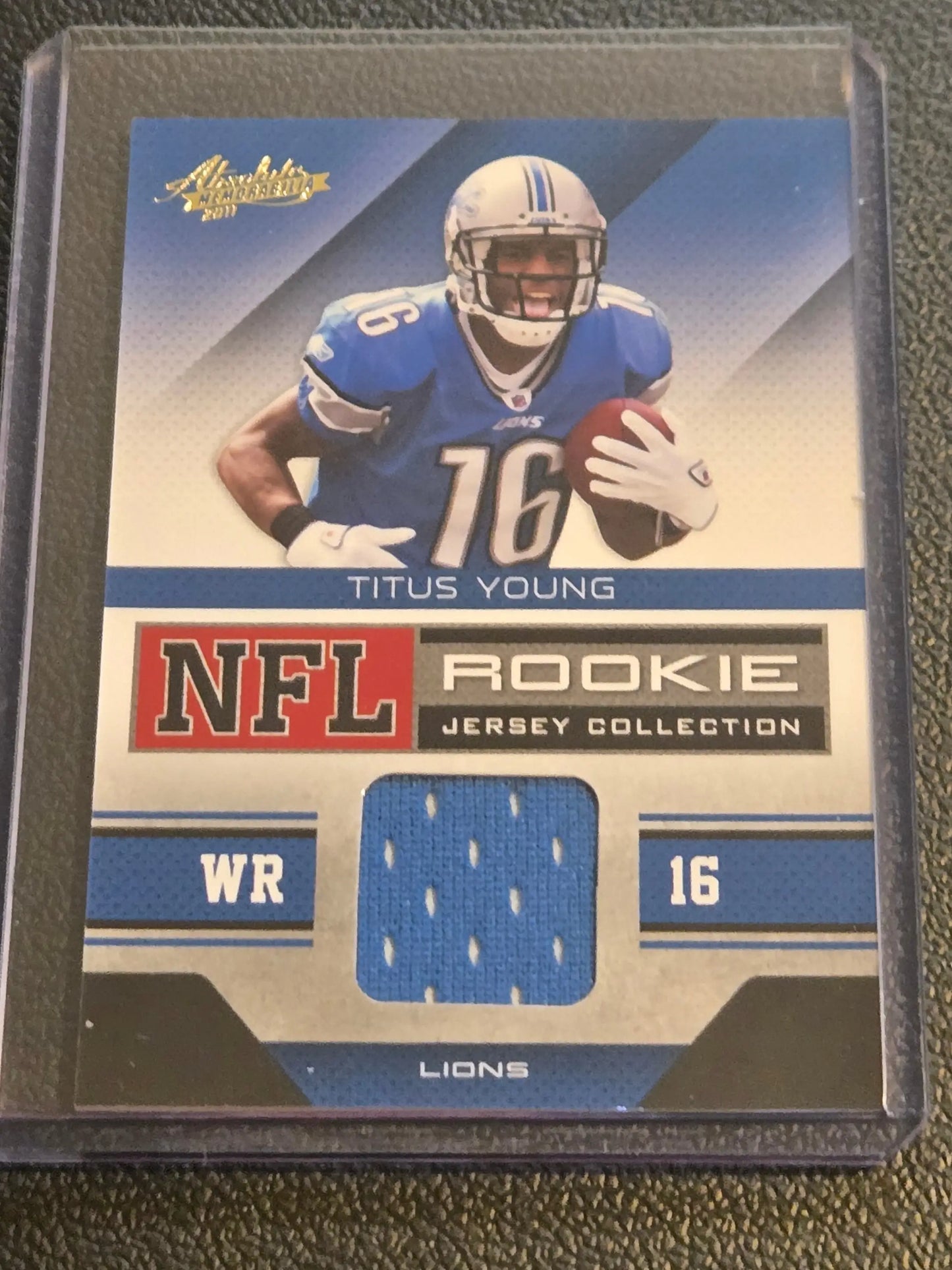 2011 Panini Absolute Memorabilia Titus Young Rookie Jersey Collection football card