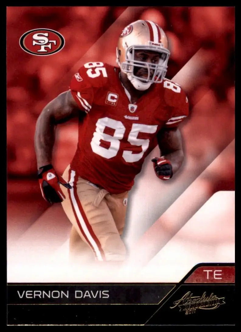 2011 Panini Absolute Memorabilia Vernon Davis #87 San Francisco 49ers Football - Football Card
