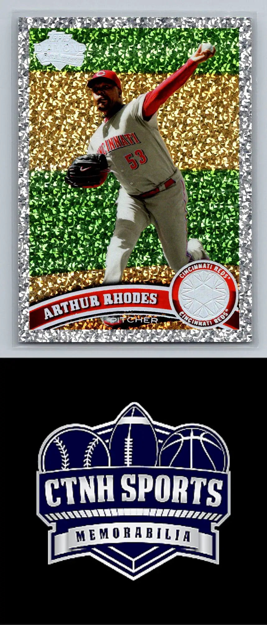 Arthur Rhodes Diamond Anniversary baseball card from 2011 Topps #113 Cincinnati Reds