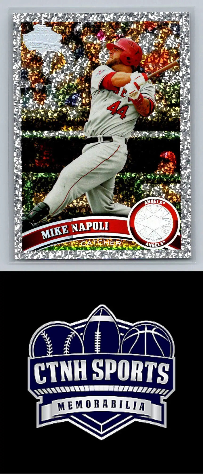 Mike Napoli Diamond Anniversary baseball card from 2011 Topps Los Angeles Angels