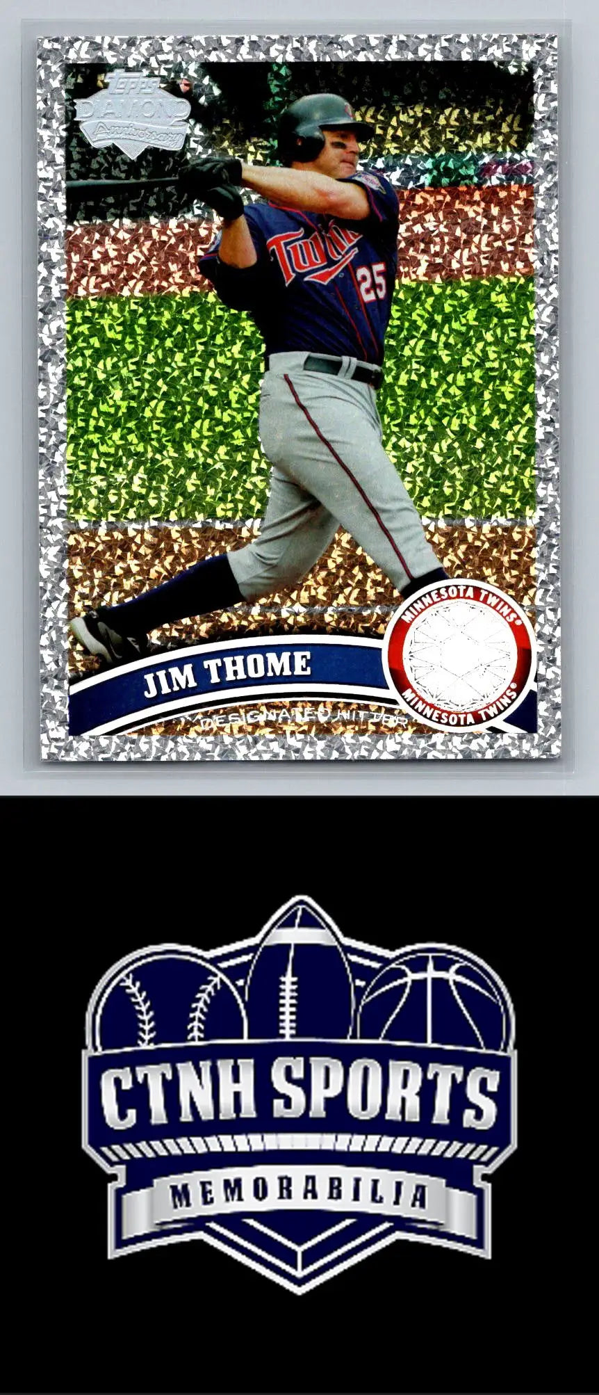 Jim Thome Diamond Anniversary baseball card from 2011 Topps #253 Minnesota Twins
