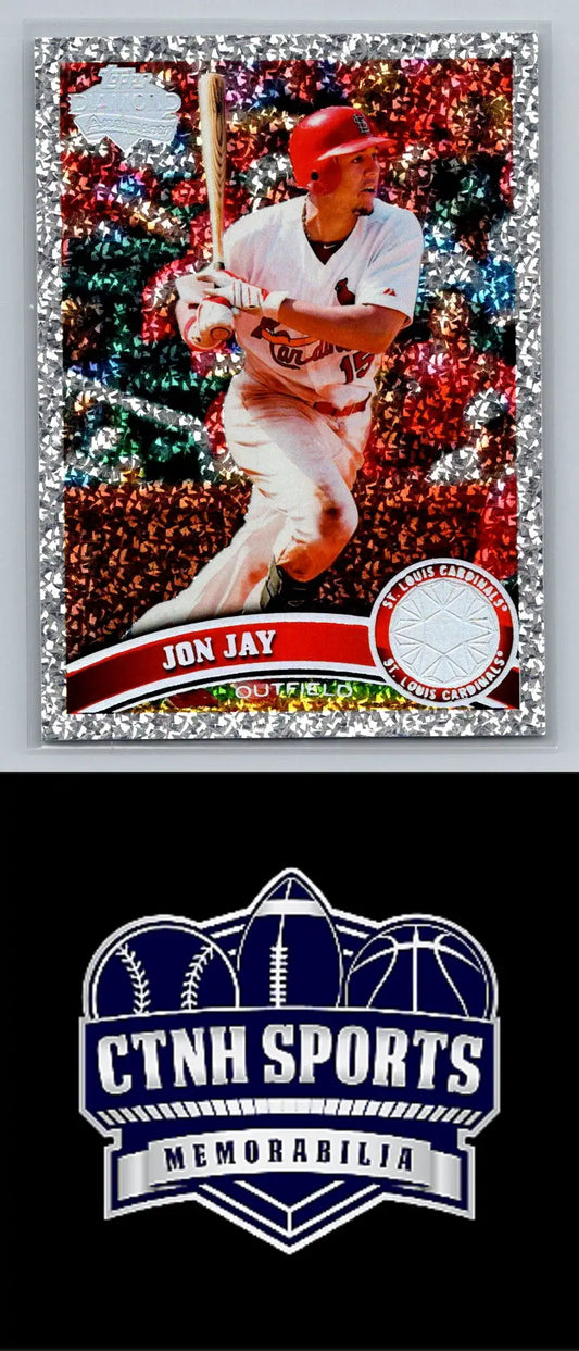 Jon Jay Diamond Anniversary baseball card from 2011 Topps #295 St. Louis Cardinals