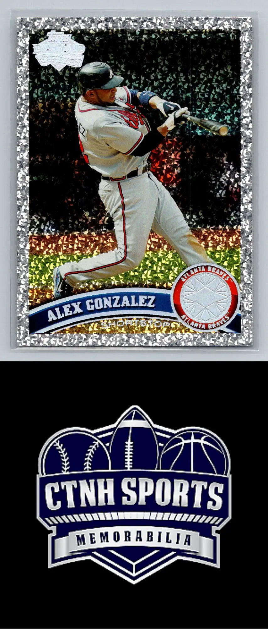 Alex Gonzalez Diamond Anniversary baseball card from 2011 Topps #310 Atlanta Braves