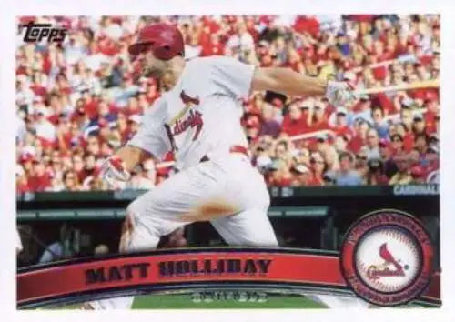 Matt Holliday NMMT baseball card with original gloss from 2011 Topps #490 Cardinals