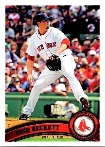 2011 Topps Josh Beckett baseball card with original gloss NM-MT Red Sox ID 21113