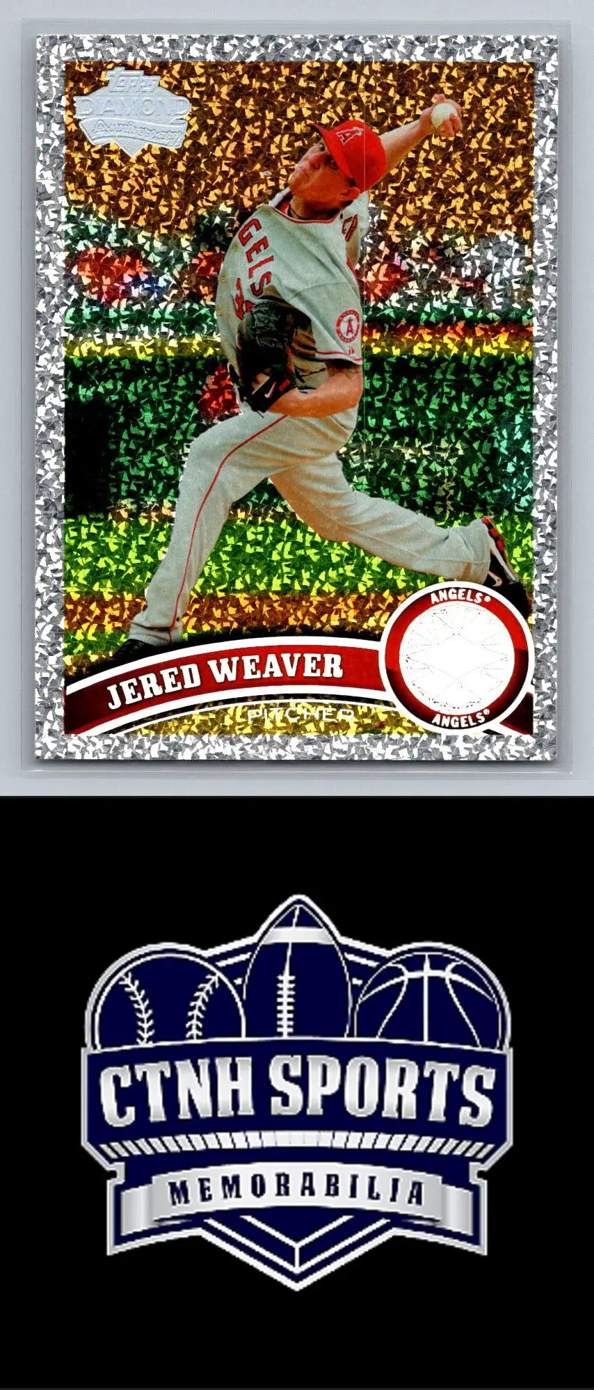Jered Weaver baseball card from 2011 Topps Diamond Anniversary Los Angeles Angels