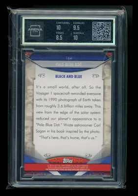 Graded Topps American Pie Pale Blue Dot trading card in protective slab
