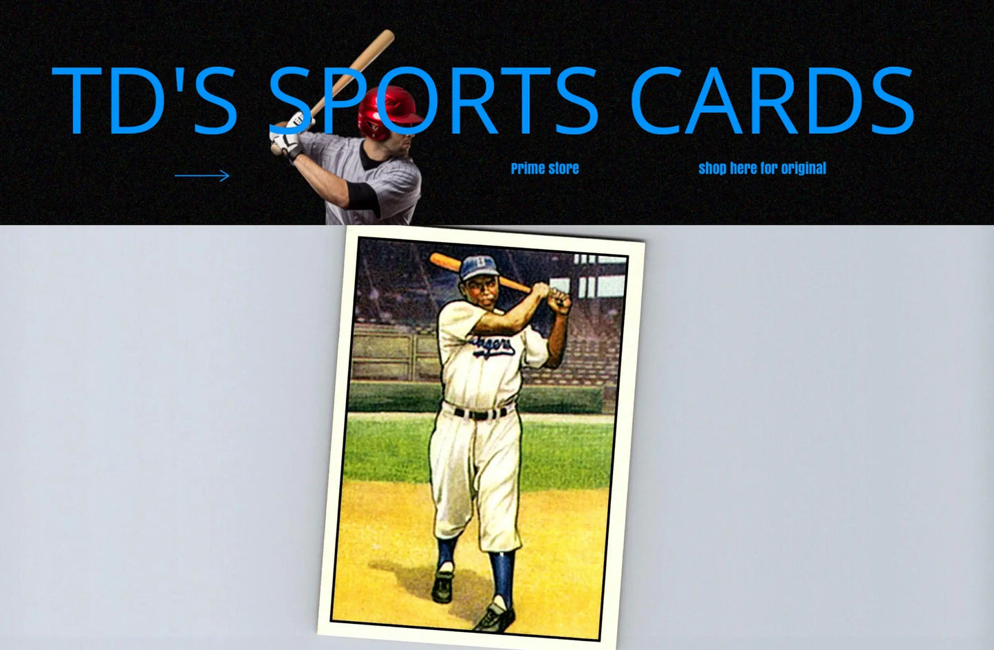 Sports cards website featuring 2011 Topps Jackie Robinson CMG Reprints card