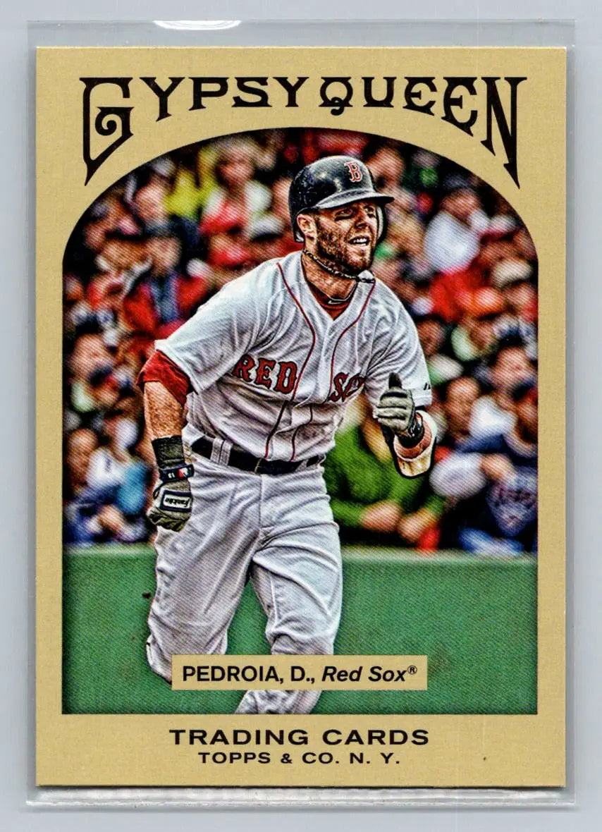 Dustin Pedroia baseball card from 2011 Topps Gypsy Queen, Boston Red Sox collectible