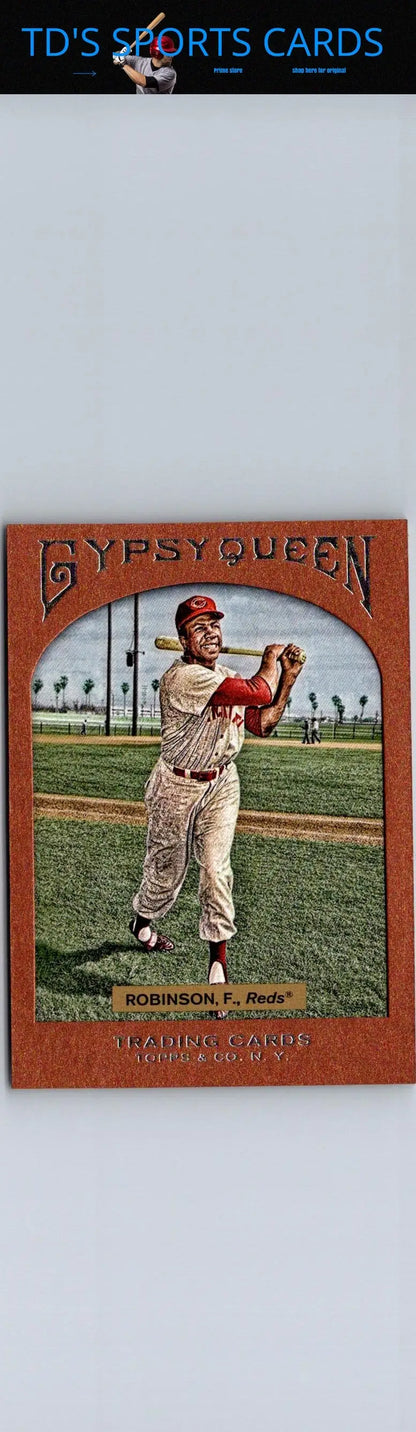 Vintage Franklin Robinson framed paper baseball card from Topps Gypsy Queen series