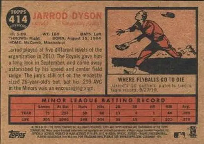 2011 Topps Heritage #414 Jarrod Dyson NM-MT RC Rookie Royals ID:70860 - Trading Card