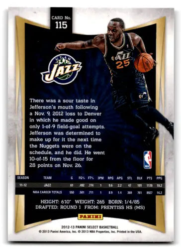 2012-13 Panini Select #115 Al Jefferson EX/NM Jazz ID:67482 - Trading Cards