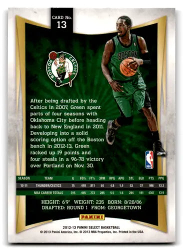 2012-13 Panini Select #13 Jeff Green EX/NM Celtics ID:67408 - Trading Cards