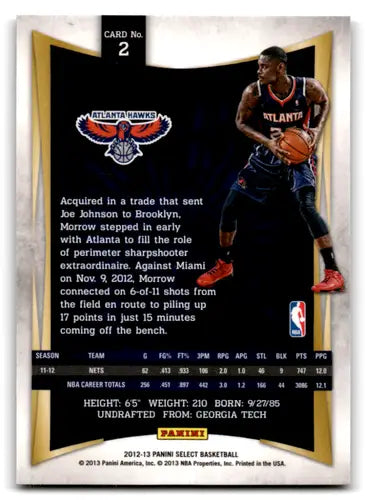 2012-13 Panini Select #2 Anthony Morrow EX/NM Hawks ID:67428 - Trading Cards