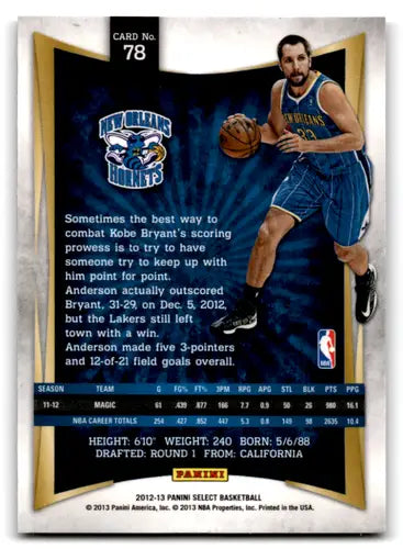 2012-13 Panini Select #78 Ryan Anderson EX/NM Hornets ID:67473 - Trading Cards