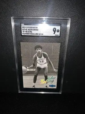 Graded Julius Erving basketball trading card from Fleer Retro Ultra Platinum Medallion series