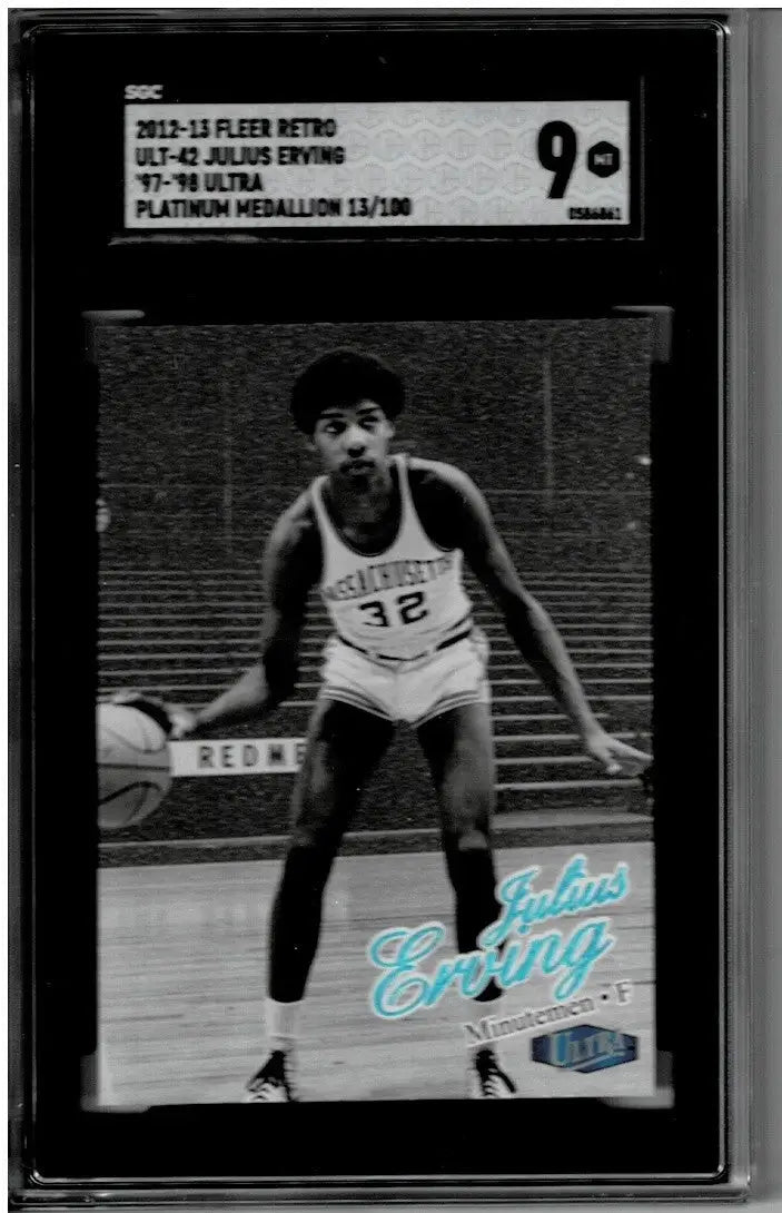 Graded Julius Erving basketball card from Fleer Retro Ultra Platinum Medallion series