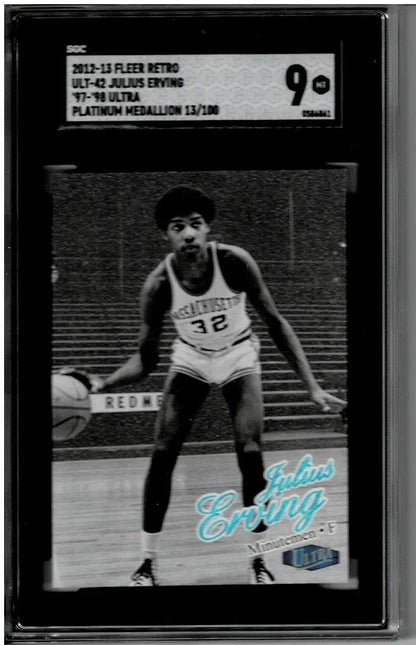 Graded Julius Erving basketball card from Fleer Retro Ultra Platinum Medallion series