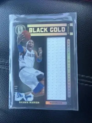 Shawn Marion basketball card from 2012 Panini Black Gold set /49 labeled panini black gold