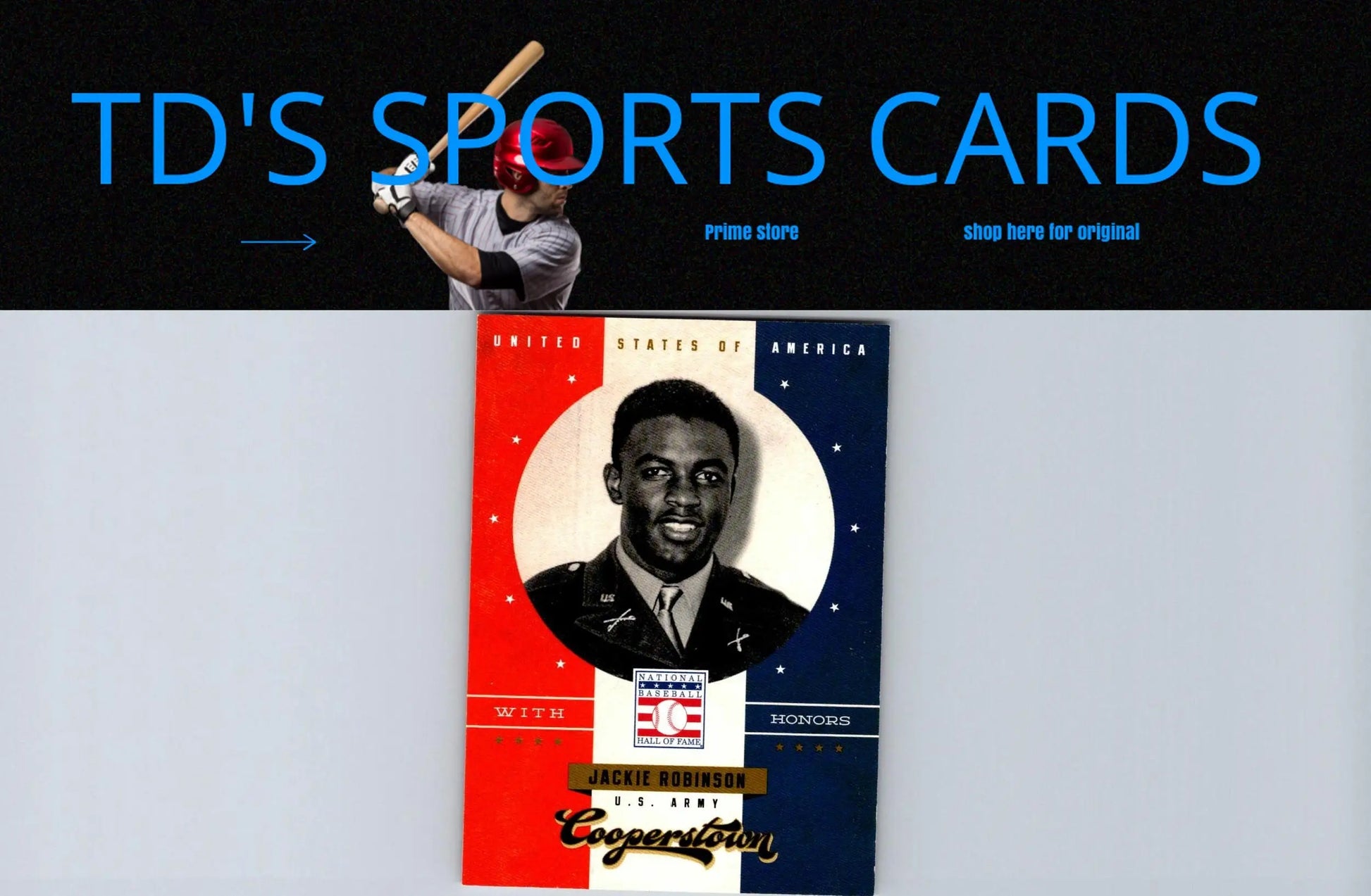 Jackie Robinson baseball card from 2012 Panini Cooperstown with Honors collection