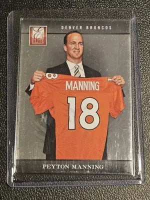 Peyton Manning football card from 2012 Panini Elite featuring Denver Broncos star