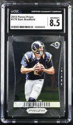 Graded Sam Bradford football card from 2012 Panini Prizm Sam Bradford series