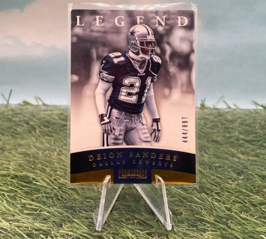 Deion Sanders 2012 Panini Prominence Legend Gold football card Dallas Cowboys collector’s item