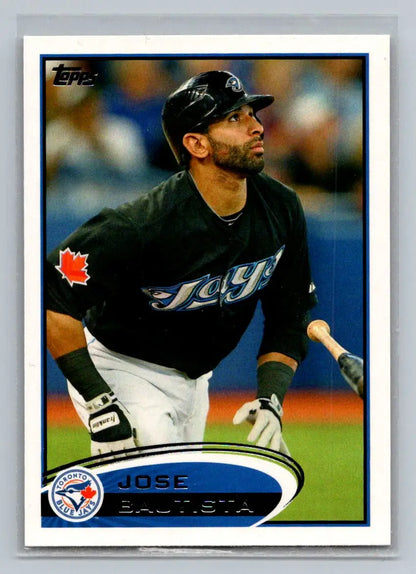 Baseball card of Jose Bautista from the 2012 Topps #100a Toronto Blue Jays collection