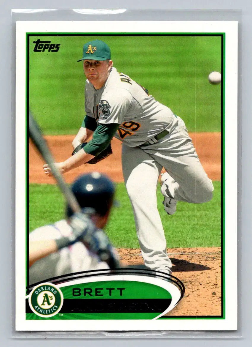 2012 Topps #104a Brett Anderson Oakland Athletics baseball card for collectors