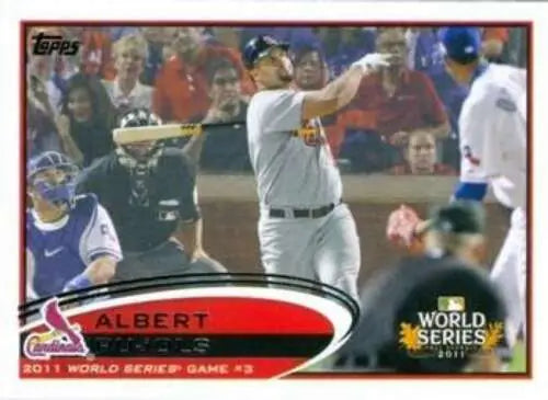 Albert Pujols 2012 Topps #108 baseball trading card with original gloss finish