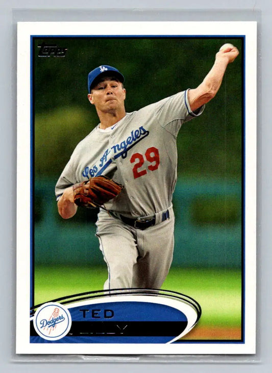 Baseball card featuring Ted Lilly from 2012 Topps #122b Los Angeles Dodgers