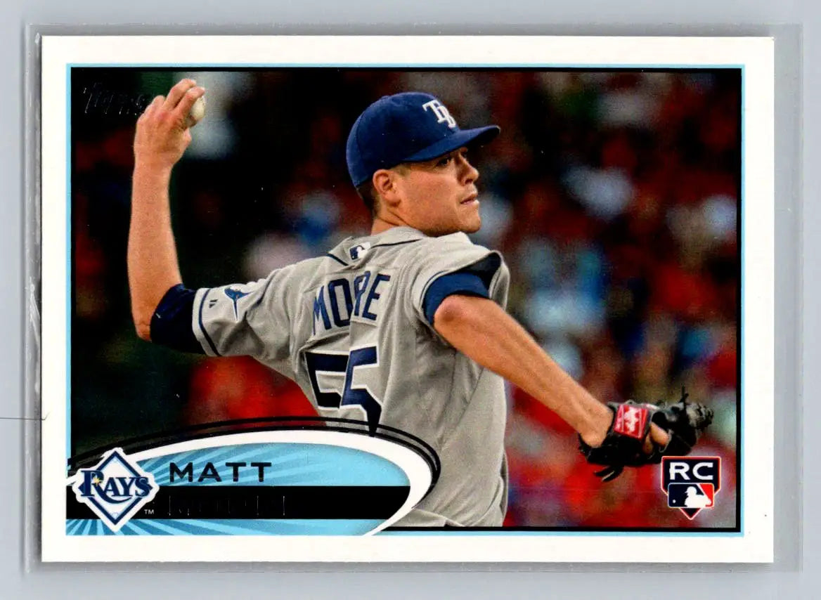 2012 Topps #129b Matt Moore Tampa Bay Rays Rookie baseball card for collectors
