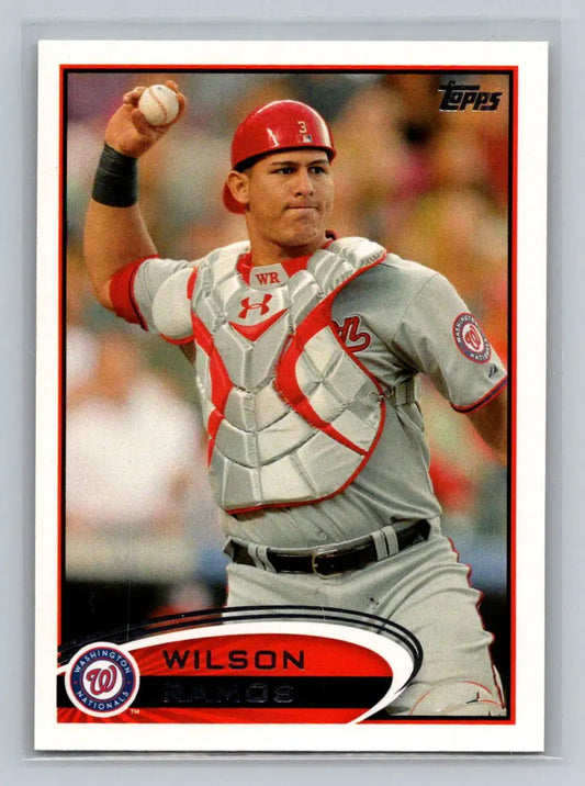 Wilson Ramos baseball card from 2012 Topps #12a featuring the Washington Nationals