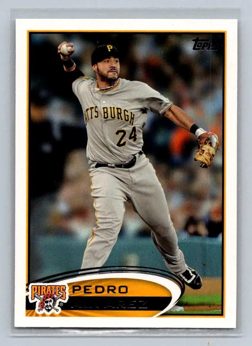 2012 Topps #138a Pedro Alvarez baseball card featuring the Pittsburgh Pirates star player
