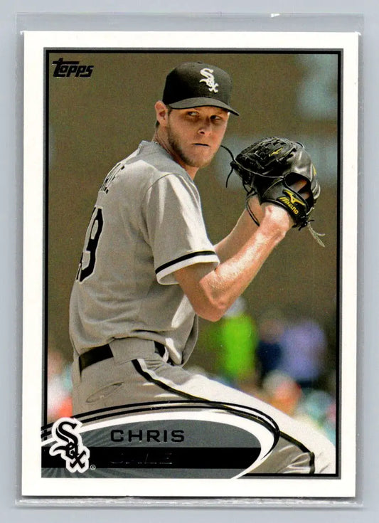 2012 Topps #149a Chris Sale Baseball Card featuring Chicago White Sox star pitcher