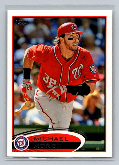 Michael Morse 2012 Topps #165b baseball card featuring the Washington Nationals