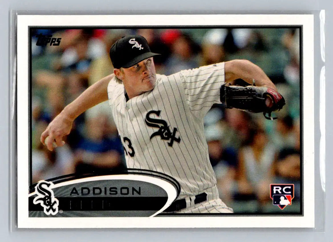 Baseball card featuring 2012 Topps #183b Addison Reed of the Chicago White Sox