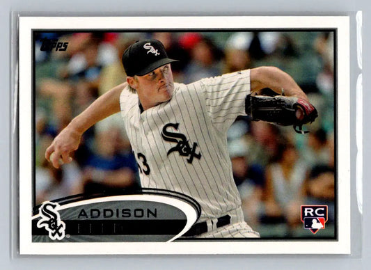 Baseball card featuring 2012 Topps #183b Addison Reed of the Chicago White Sox