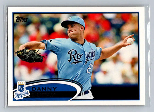Danny Duffy baseball card from 2012 Topps #194a for Kansas City Royals fans