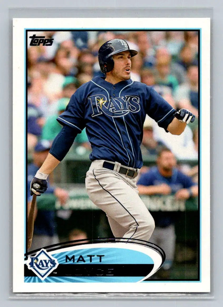 Baseball card of Matt Joyce from 2012 Topps #196a, showcasing Tampa Bay Rays player