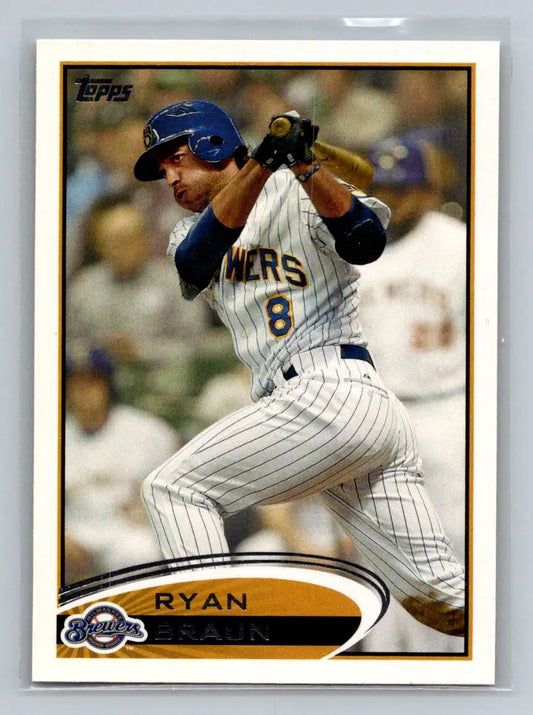 Ryan Braun baseball card from 2012 Topps, featuring the Milwaukee Brewers star player
