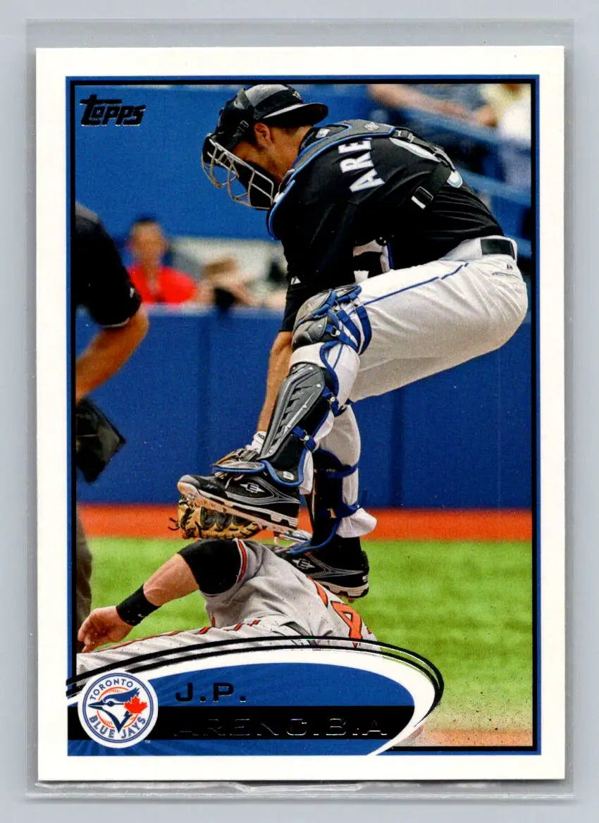 2012 Topps #207a J.P. Arencibia Baseball Card for Toronto Blue Jays collectors