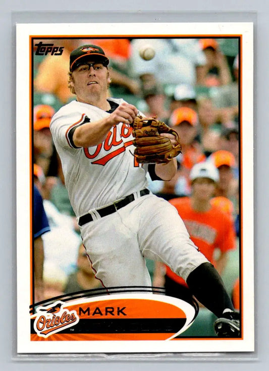 2012 Topps #208a Mark Reynolds Baltimore Orioles baseball card display image
