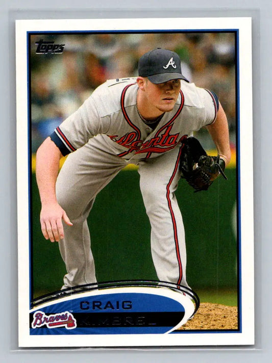 2012 Topps #20a Craig Kimbrel baseball card featuring the Atlanta Braves star pitcher
