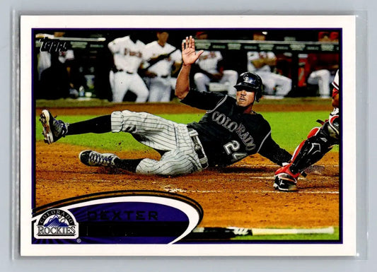 Baseball card of Dexter Fowler 231B from the Colorado Rockies 2012 Topps series