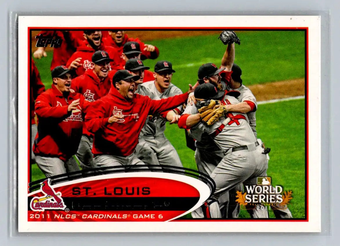 St Louis Cardinals baseball card from 2012 Topps #233 featuring team logo