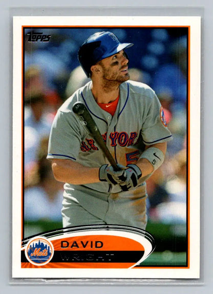 2012 Topps David Wright baseball card 240a displaying New York Mets player