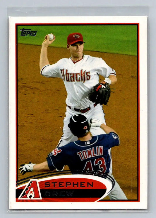 Baseball card of Stephen Drew from 2012 Topps #248a Arizona Diamondbacks
